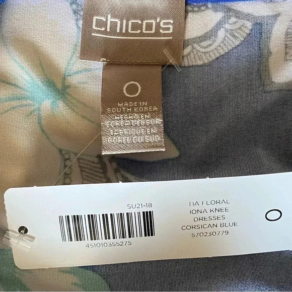 CHICO'S Floral Iona Tia Dress Size Small - Picture 5 of 10